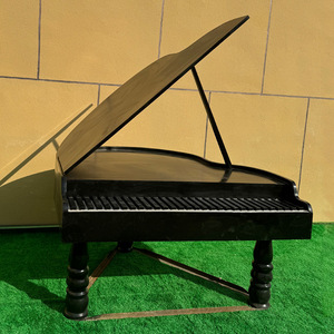 Sculpture de piano en acier inoxydable, montage au sol, forme irrégulière, décoration de mariage - Product Image 3