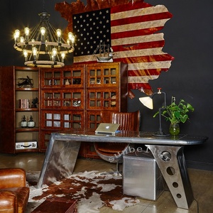 <span class=keywords><strong>Scrivania</strong></span> ad ala da aviatore su misura in vendita mobili da aviazione a soppalco in alluminio lucidato a mano in alluminio lucidato a mano - Product Image 6