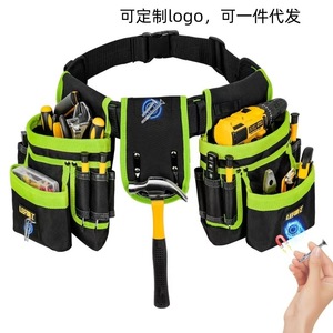 <b>Tool</b> Waist Bag Multi-functional Canvas <b>Tool</b> <b>Storage</b> With Magnets For Electricians And DIY Use - Product Image 3