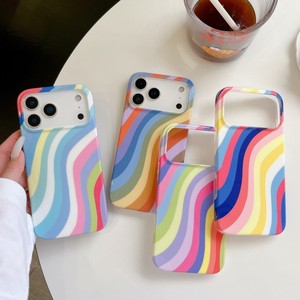 Senyork stripe glossy Rainbow IMD mobile phone <b>case</b> for <b>iPhone</b> 17E 16 pro max 15 14plus 13 12 <b>11</b> soft TPU back cover OEM - Product Image 1