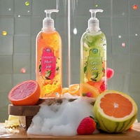 Gel de Ducha Frutal Ecológico para Hotel de 1L, Smoothie de Ducha España, Kit para Hombres y Mujeres, Perfume Exfoliante, Gel de Ducha Frutal