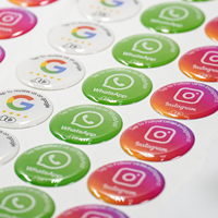 Programmable 30mm 13.56mhz NFC 213 Google Review Tap Sticker NFC Social Media Epoxy Tap Sticker