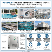 Flygoo OzonOxy 7g/h Ozongenerator Schwimmbad und Wasserpark Ozon-Wassersterilisationssystem für Öffentliche Wasseranlagen