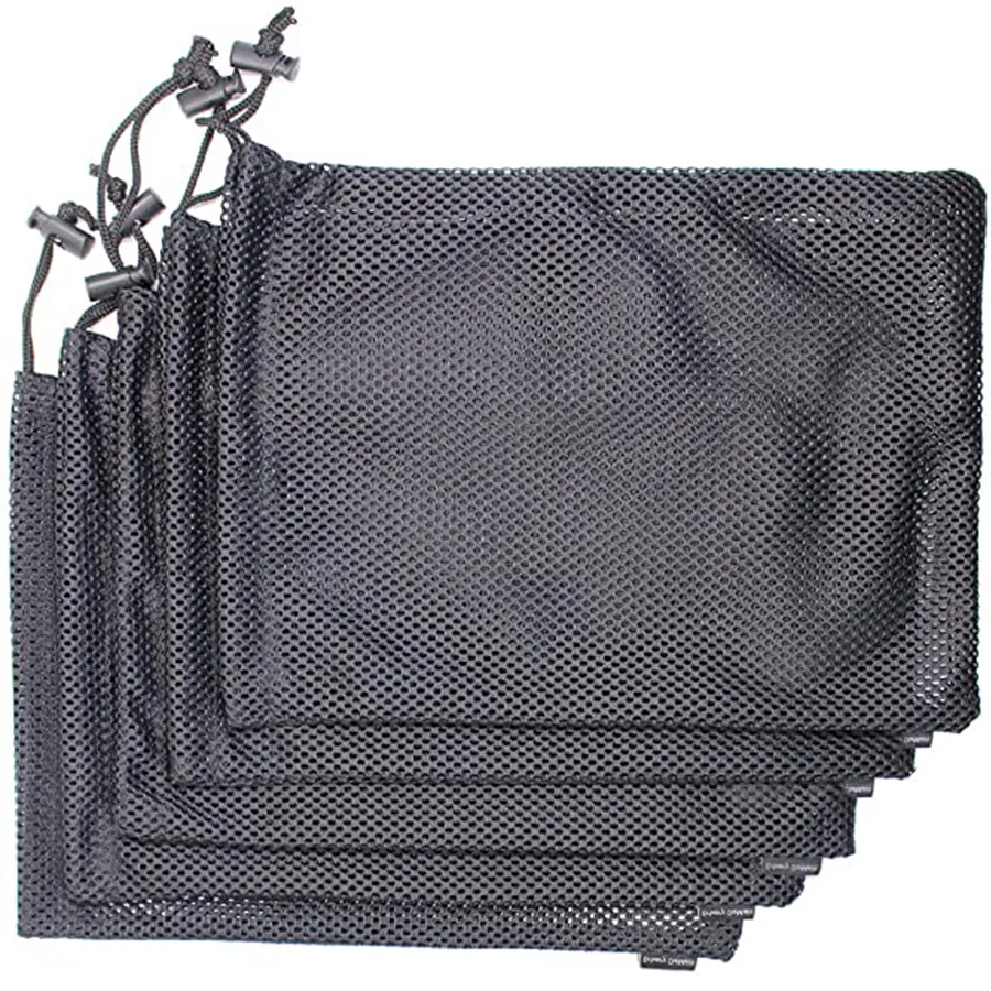 กระเป๋าตาข่ายสีดำพับได้ทนทานกระเป๋าตาข่ายขนาดเล็กทำจากไนลอนสีดำสำหรับใส่ C1236