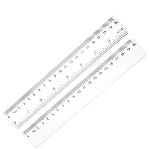 8 inches Plastic Ruler 20cm Clear Straight Ruler Plastic Measuring Tool