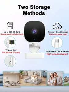 Caméra vidéo <span class=keywords><strong>K7</strong></span> WiFi avec zoom optique 10x-20x, alarme nocturne et sirène, stockage en nuage SD, détection de mouvement - Product Image 2