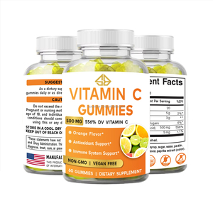 Vitamina C de Marca Propia con Sabor a Naranja, Energía, Inmunidad, Antioxidante, Apoyo a la Salud, Sin GMO, Vegano, 60 Gomitas para Adultos y Recién Nacidos - Product Image 1