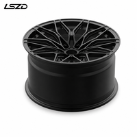 Jantes tout-terrain LSDZ 20x9.0 Flow Formed 6x139.7 ET15 CB 106.1 en alliage noir satiné pour Toyota Hilux Prado Ranger