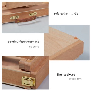 Chevalet de peinture et de dessin pliable <span class=keywords><strong>en</strong></span> <span class=keywords><strong>bois</strong></span> pour enfants, <span class=keywords><strong>table</strong></span> de bureau d'école réglable, fournitures artistiques professionnelles W&K EW05B - Product Image 2