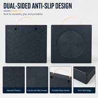 Plaques de stabilisation recyclables en HDPE pour la protection du sol, pour les pieds de grue, les vérins de remorque et les équipements de levage à flèche.