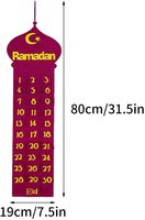 Calendrier suspendu pour l'aïd Mubarak, calendrier en feutre, Ramadan, calendrier compte à rebours, en feutre, nouvelle collection, 2022
