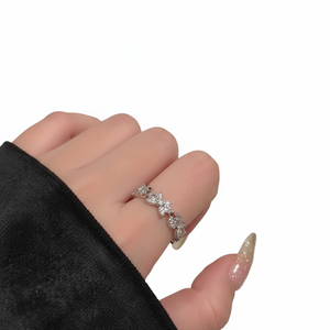 Vendita calda Tending moda anelli da Cocktail per ragazze a cuore aperto farfalla serpente stile Punk con intarsio taglia libera all'ingrosso - Product Image 2