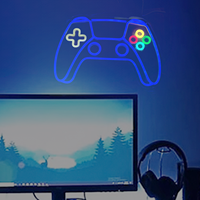 Enseigne Néon Gamer LED en Forme de Manette de Jeu, Lumières Néon Murales Alimentées par USB pour Chambre d'Adolescent, Décoration de Salle de Jeux pour Enfants