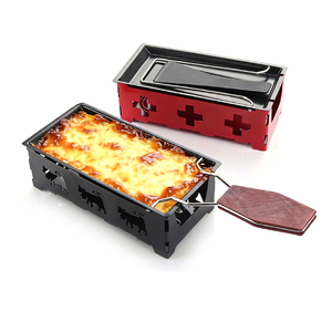 Mini-<span class=keywords><strong>raclette</strong></span> portable et pliable antiadhésive pour <span class=keywords><strong>fromage</strong></span>, plateau de cuisson pour pain, pommes de terre, fêtes, ensemble de fusion de <span class=keywords><strong>fromage</strong></span> - Product Image 1