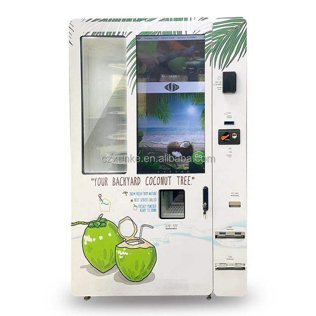 New Arrival Durable Commercial Fresh Coconut Dispenser Coconut Vending Machine with a Robotic Arm System & a Smart Touch Screen
