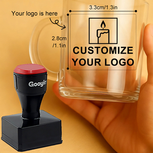 Tampon auto-encreur personnalisé Gooyin Square, tampon auto-encreur personnalisable avec logo/texte, tampon exclusif pour marque de bureau/magasin - Product Image 5