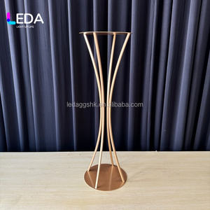 LEDA High Quality Gold Metal Classic Flower Stand <b>Wedding</b> <b>Table</b> <b>Decoration</b> Tall Metal Frame <b>Centerpiece</b> Decorative Props for - Product Image 1