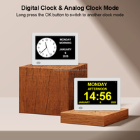 Meilleure horloge numérique avec date et jour de la semaine, DST automatique, grand calendrier non abrégé Réveil de démence pour personnes âgées