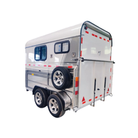 Remorque pour bétail Nugent en aluminium, capacité 3500 kg, double essieu, transport de chevaux et de bovins, toutes tailles