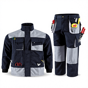 Tuta <span class=keywords><strong>da</strong></span> <span class=keywords><strong>Lavoro</strong></span> Resistente in Poliestere per <span class=keywords><strong>Uomo</strong></span>, Multi-tasca, per Riparazioni Auto, Rinforzata, per Lavori Pesanti, Primavera-Autunno - Product Image 2