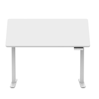 Bureau de travail moderne à 2 pieds, réglable en hauteur, en métal, avec rabattable, pour la maison, le bureau et l'école.