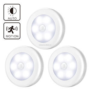 <span class=keywords><strong>Luce</strong></span> Notturna <span class=keywords><strong>LED</strong></span> Moderna con Sensore di Movimento, Senza Fili, <span class=keywords><strong>a</strong></span> <span class=keywords><strong>Batteria</strong></span>, per Armadi, Scale, Illuminazione Bianca Fredda, Adesiva con Magnete, Sicura - Product Image 1