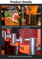 Distributeur de bière pression de vin 2L/3L pour tour de bière à lumière LED de bar