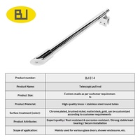BEJOY BJ822 Barre de support mur-verre pour panneau fixe de porte de douche sans cadre en acier inoxydable 304 chromé de 1300 mm, garantie 1 an