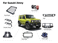 Boîte de rangement pour porte arrière OEM, table rabattable, étagère de chargement sur mesure avec poche filet pour Suzuki Jimny JMN-AC110 (CN)