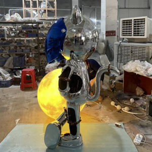 Lampe sur pied en forme <span class=keywords><strong>de</strong></span> sculpture d'astronaute, décoration pour hall d'hôtel, villa, motif <span class=keywords><strong>de</strong></span> lanterne <span class=keywords><strong>de</strong></span> marée, ornements, lumière debout - Product Image 2