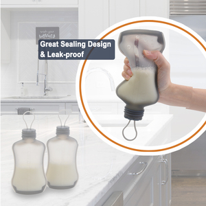 wholesale reusable breast milk cooler storage bags bpa free baby food silicone breast milk storage bag