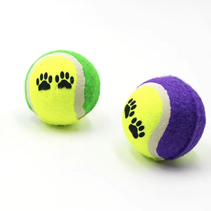 Wholesale Durable Rubber Cartoon <strong>Tennis</strong> <strong>Ball</strong> Footprint Design Eco-Friendly Interactive Sports Training <strong>Toy</strong> for Pet <strong>Dogs</strong> - Product Image 2