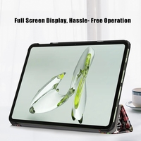 Housse universelle en cuir PU à trois volets pour tablette One Plus Pad Go/OPPO Pad Air 2 Offre Spéciale étui pour tablette veille automatique