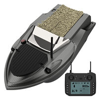 Flytec Nouveau V080 Bateau de pêche RC à traîne rapide pour carpes, avec sondeur GPS, 800M, 180 points, 3KG, 12V, 15KM/H, en plastique, motorisé