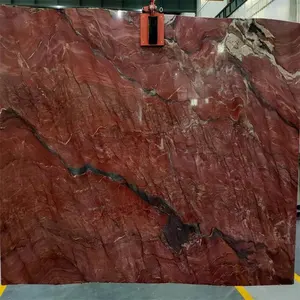 Factory Wholesale High Quality Popular Fusion Red Color Quartzite Silk Granite Red Texture For Background