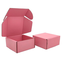Boîte d'expédition personnalisée avec logo boîte en carton ondulé petit noir rose boîtes d'expédition logo personnalisé pour vêtements
