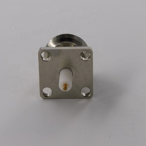 Usine Hembra N femelle Jack 50ohm RF connecteur coaxial avec 4 trous soudure bride vis douille 10A évalué cuivre ROHS conforme" - Product Image 4