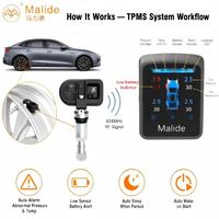 Sensor de Presión TPMS Universal para Automóvil, Monitor Adhesivo, Alarma por Voz, IP67 ABS para Sedán, SUV, Camioneta, Venta al por Mayor de Fábrica