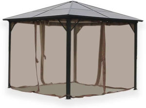 Casa de aluminio jardín sol prefabricado vidrio terraza prefabricada PC habitación aluminio invierno venta gafas personalizadas <span class=keywords><strong>Roma</strong></span> PC Gazebo - Product Image 4