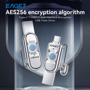 EAGET FU68 <span class=keywords><strong>Clé</strong></span> <span class=keywords><strong>USB</strong></span> la Plus Récente 64\128\256\512Go\1To Type-C & <span class=keywords><strong>USB</strong></span> 3.0, Lecteur Flash à Empreinte Digitale Chiffrée <span class=keywords><strong>pour</strong></span> <span class=keywords><strong>PC</strong></span>, <span class=keywords><strong>Clé</strong></span> Mémoire - Product Image 2
