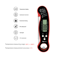 Sonde thermomètre alimentaire numérique pliable en plastique étanche aimant de lecture instantanée pour la cuisine griller la dinde cuisson BBQ ménage