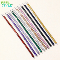 Bracelet tennis en zircon lavande 5 mm en acier inoxydable