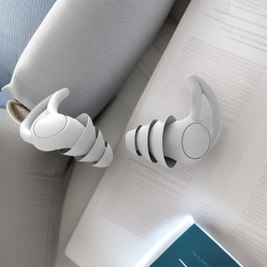 Bouchons d'oreilles anti-bruit en silicone, protection pour le sommeil, réduction du bruit en dortoir, lavables A8 - Product Image 1