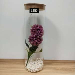 Nuova Lampada Notturna in Vetro con Fiori Artificiali, LED in Rame 5V, Decorazione per Camera da Letto, Festa della Mamma, San Valentino, Matrimonio - Product Image 5