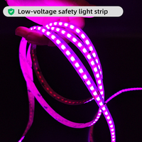 Bande lumineuse LED flexible COB personnalisée SMD2835 220V 110V, facile à installer, contrôle par application, bande lumineuse intelligente RVB pour plafond