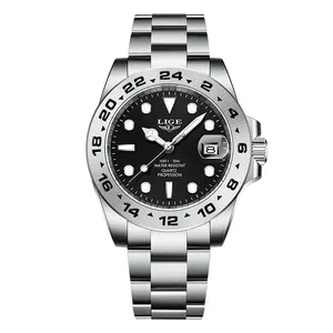 LIGE LG8947 Men 3ATM Waterproof Date Clock Sport Watches Mens Quartz Wristwatch Fashion Diver Watch