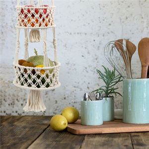 Pot suspendu moderne en coton tissé, base pour pot de fleurs, doublures pour herbes, porte-pot, plateau, pots suspendus, panier détachable - Product Image 6
