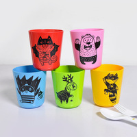 Kailiou Mini gobelet à eau en plastique pour enfants Tasse pour rince-bouche de 8oz Tasse en plastique pour lavage des dents pour enfants avec logo imprimé personnalisé