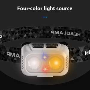 屋外スポットライトフラッグライト取り外し可能ヘッドランプ懐中電灯ポータブルモーションセンサー超軽量明るいLED充電式ヘッドライト - Product Image 3