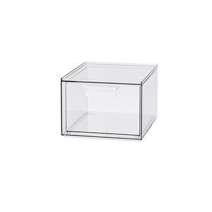 Tiroirs empilables transparents d'organisateur <span class=keywords><strong>de</strong></span> <span class=keywords><strong>maquillage</strong></span> <span class=keywords><strong>de</strong></span> boîte <span class=keywords><strong>de</strong></span> <span class=keywords><strong>rangement</strong></span> <span class=keywords><strong>de</strong></span> cosmétiques en plastique avec des poignées <span class=keywords><strong>de</strong></span> traction pour la vanité - Product Image 5
